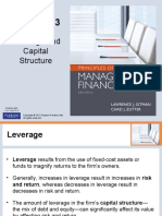 Leverage and Capital Structure