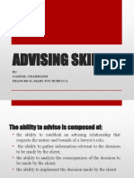 Advising Skills: By: Gaspar, Charmaine Francisco, Mary Joy Rubecca