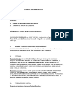 Demanda Cambio en La Forma de Prestar Alimentos