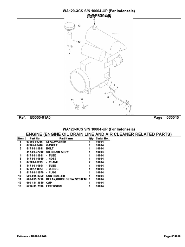 Engine Engine Oil Drain Line A | PDF