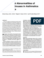 Radiological Abnormalities of Paranasal Sinuses in Asthmatics With Rhinitis