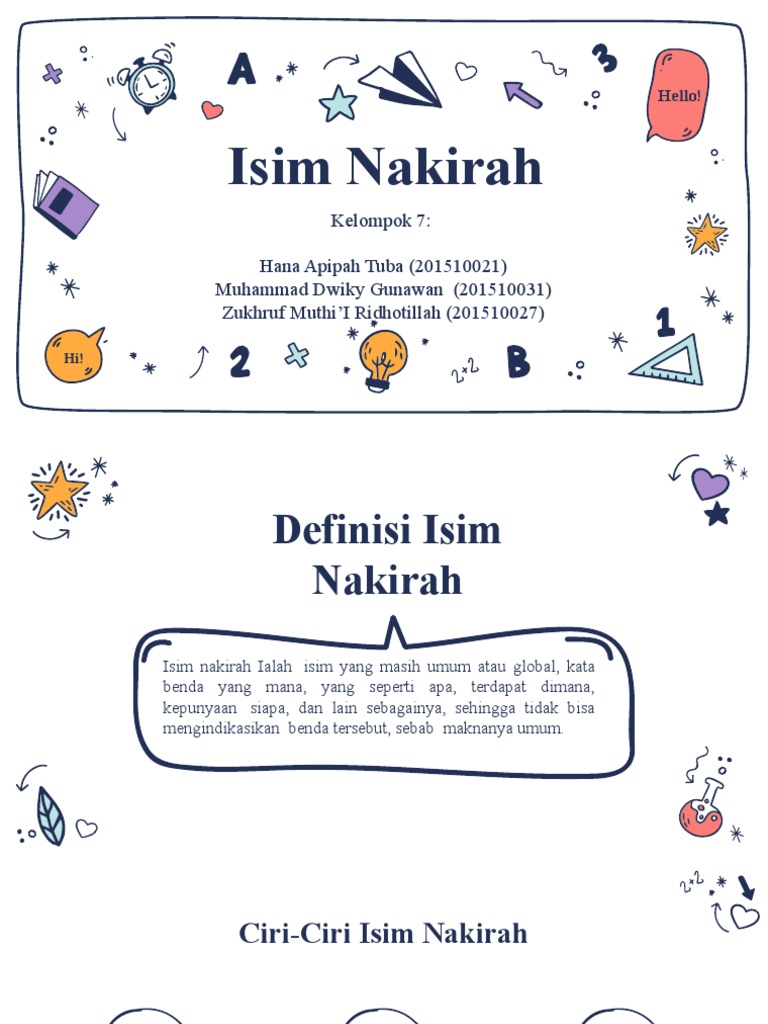 Bahasa Arab Isim Nakirah