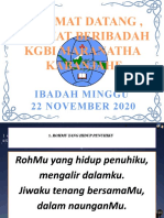 Ibadah Minggu 22 November 2020