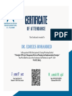 Certificate: Dr. Edrees Mohammed