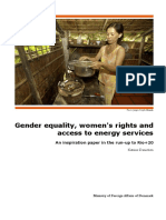 Gender Equality, Women's Rights and Access To Energy Services