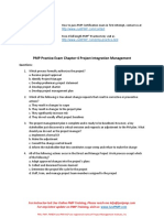 PMP Chapter 4 Test Project Integration Management