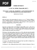 Louh v. Bank of The Philippine Islands - G.R. No. 225562, March 08, 2017