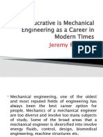 Jeremy Riesberg - How Lucrative Is Mechanical Engineering As A Career in Modern Times