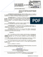 2021 04 05 Decreto N°100 2021 - Luto Oficial - Delsonett Pereira Rocha