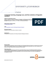 Edinburgh Research Explorer: Language Learning, Language Use, and The Evolution of Linguistic Variation