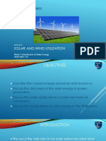 Solar and Wind Utilization: Week-1 Introduction To Solar Energy 2020-2021 / 2T