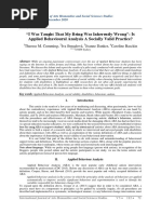 "I Was Taught That My Being Was Inherently Wrong": Is Applied Behavioural Analysis A Socially Valid Practice?