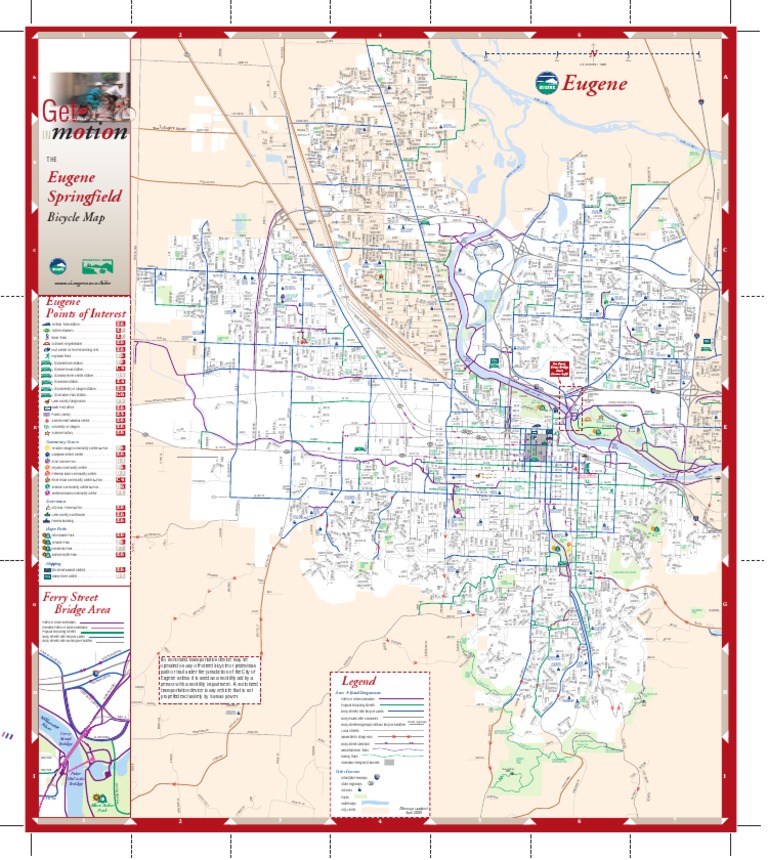 Eugene Bike Trail Map Leisure Free 30day Trial Scribd