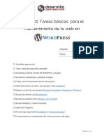 Checklist Mantenimiento WordPress