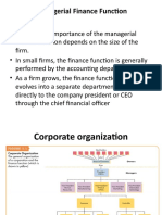 Managerial Finance Function