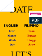 Filipino 101 - Date and Time