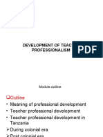 Development of Teacher Professionalism