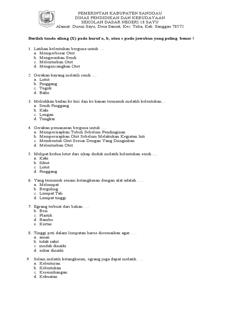 Soal Kelas 3 | PDF