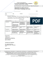 Midterm Examination in GED 109-Science Technology and Society