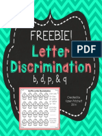 Letter Discrimination Freebie Overview