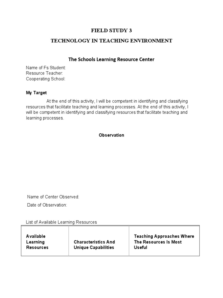 Technology in Teaching Resources Analysis | PDF | Teachers | Learning