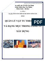 PTTK HTTT - Quan Ly Vat Tu Theo Du An