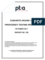 Concrete (Round 13) Proficiency Testing Program: OCTOBER 2011 Report No. 728