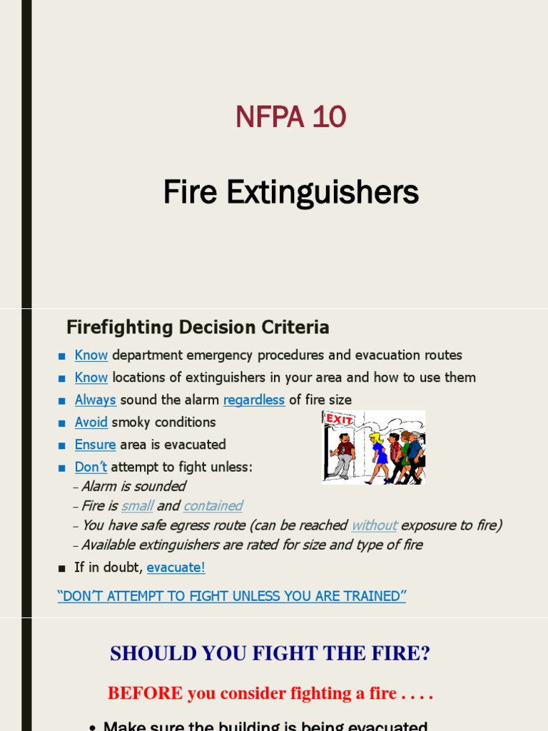 Nfpa 10 Fire Extinguishers PDF Fires Public Safety