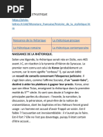 HISTOIRE DE LA STYLISTIQUE