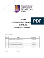 TMC451 Introductory Mandarin (Level Ii) : (Role Play'S Script)
