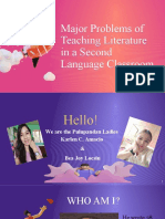 2nd Report_Major Problems of Teaching Literature in a Second Language Classroom