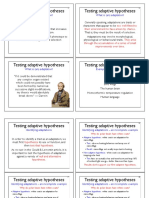 Testing Adaptive Hypotheses Testing Adaptive Hypotheses: What Is (An) Adaptation? What Is (An) Adaptation?