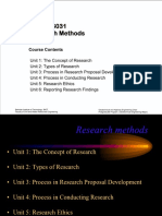 Research Methods - Unit 1