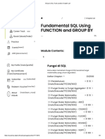 Fundamental SQL Using FUNCTION and GROUP BY