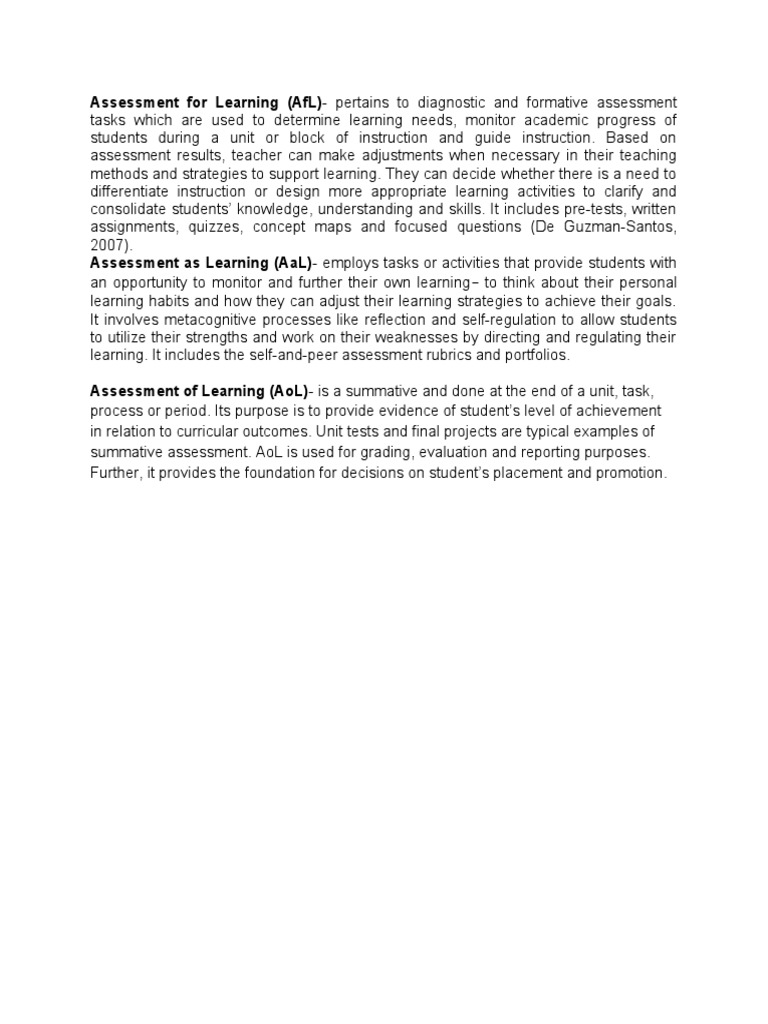 Assessment For Learning PDF