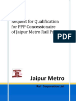 RFQ Jaipur Metro issued on 14th March 2011
