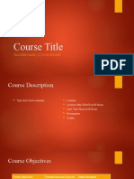 Course Title PowerPoint Template