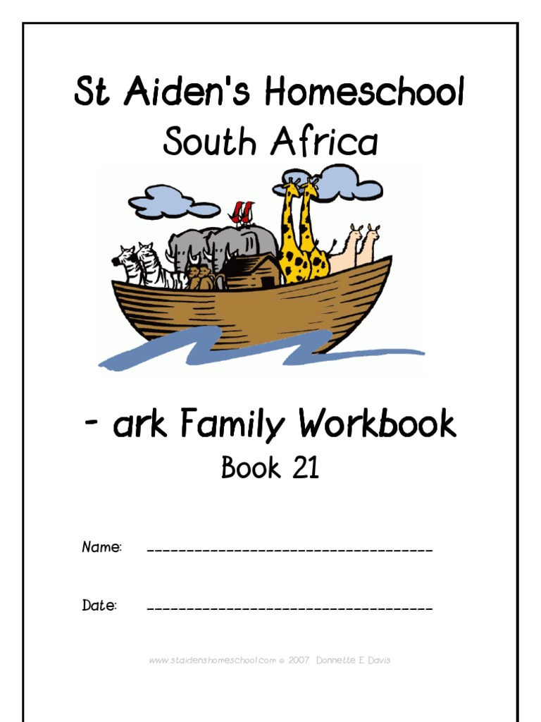 ark EndWord Family Workbook, E Davis, St Aiden's Homeschool Languages Linguistics