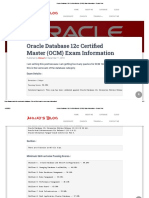 Oracle Database 12c Certified Master (OCM) Exam Information - Oracle Ride