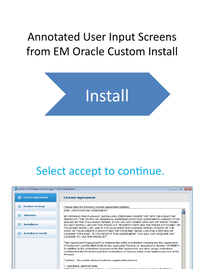 Annotated User Input Screens From EM Oracle Custom | PDF