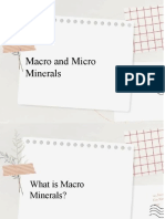 Macro and Micro Minerals