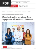 5 Teacher Insights From Long-Term Engagement With VISIBLE LEARNING - Corwin Connect