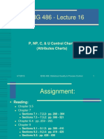 IENG 486 - Lecture 16: P, NP, C, & U Control Charts (Attributes Charts)