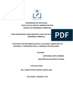 Propuesta de Implementación de Un Sistema Administrativo Con