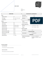 Data Sheet For SINAMICS V20: Rated Data General Tech. Specifications