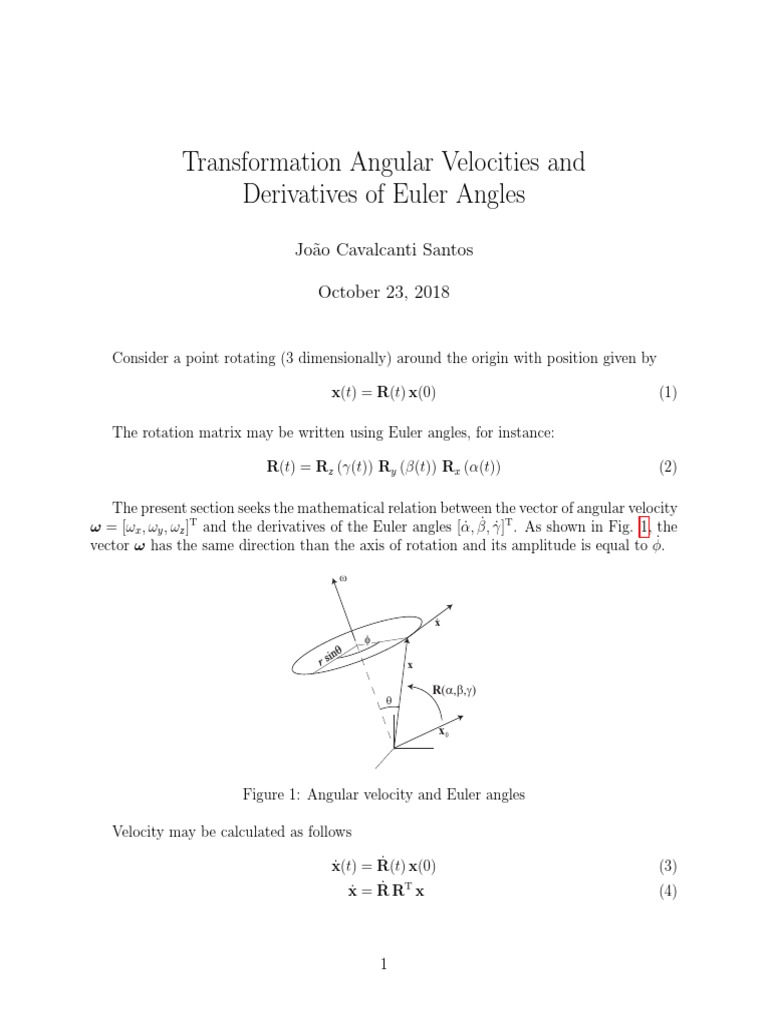 Euler Angles Pdf _ (PDF) euler angles – SXAKEQ