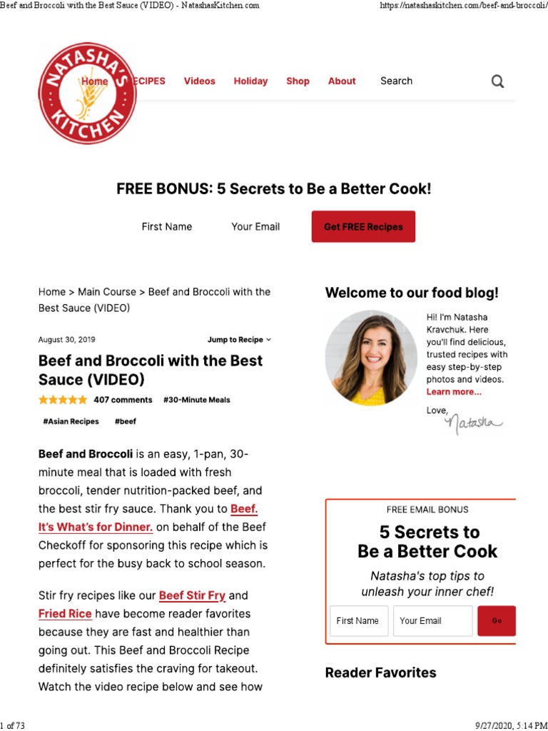 Beef And Broccoli With The Best Sauce Video Natashaskitchen Pdf