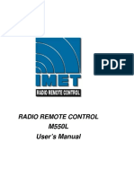 M550L User's Manual: Radio Remote Control