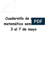 Cuadernillo de Repaso Matemático Semana Del 3 Al 7 de Mayo