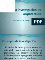 La investigación en arquitectura.